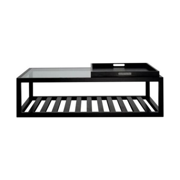 Brad oak coffee table with glass top
