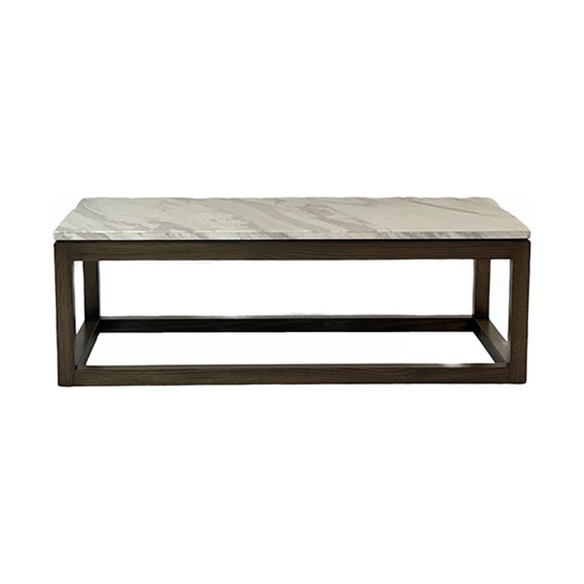Hayley marble and oak coffee table