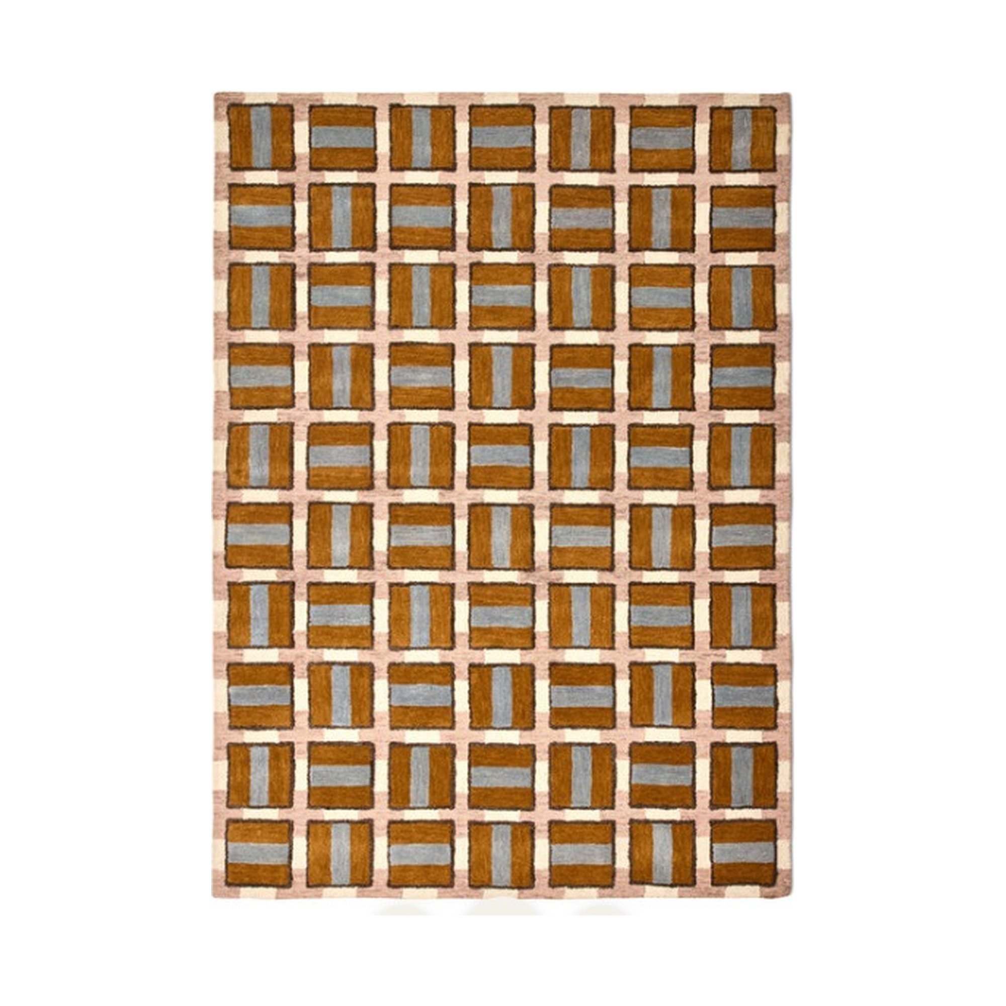 Tallen orange patterned rug