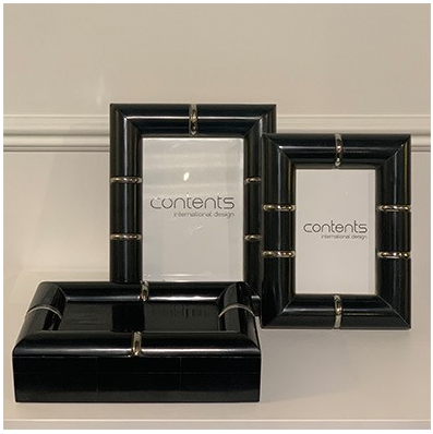 Black Silver Inlay Frame & Box