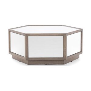 Fairbanks mirrored hexagon coffee table