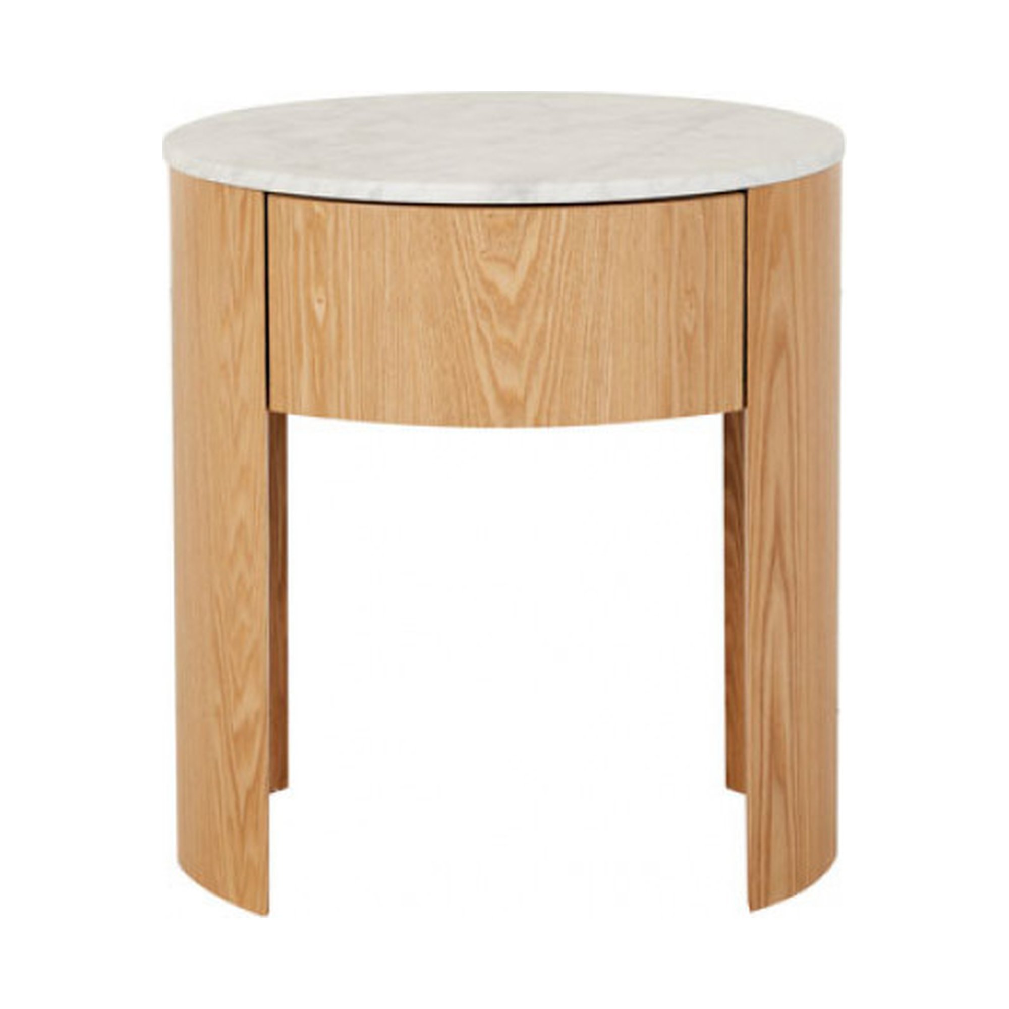 Oberon Crescent Marble Bedside