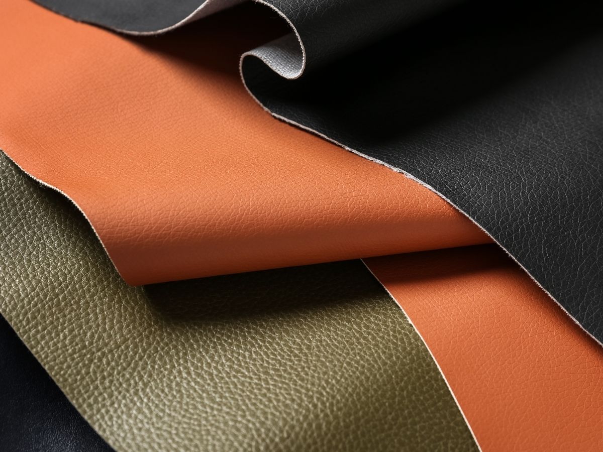 Leather fabric swatch